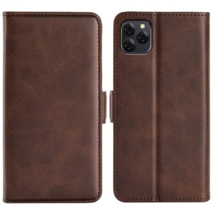 For Blackview A95 Dual-side Magnetic Buckle Leather Phone Case(Brown) (OEM)
