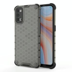 For OPPO Reno4 Shockproof Honeycomb PC + TPU Case(Grey) (OEM)