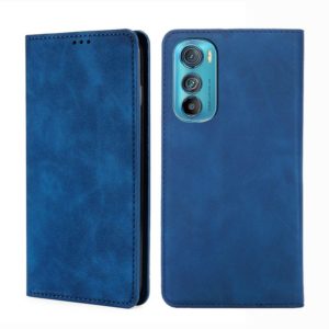 For Motorola Moto Edge 30 Skin Feel Magnetic Horizontal Flip Leather Phone Case(Blue) (OEM)