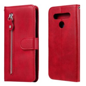 For LG K41S / K51S Fashion Calf Texture Zipper Horizontal Flip Leather Case with Holder & Card Slots & Wallet(Red) (OEM)