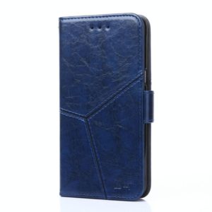 For Nokia 2.4 Geometric Stitching Horizontal Flip TPU + PU Leather Case with Holder & Card Slots & Wallet(Blue) (OEM)