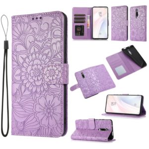 For Xiaomi Redmi K20 Skin Feel Embossed Sunflower Horizontal Flip Leather Case with Holder & Card Slots & Wallet & Lanyard(Purple) (OEM)