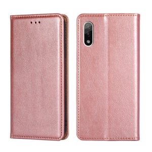 For Sony Xperia Ace II Gloss Oil Solid Color Magnetic Leather Phone Case(Rose Gold) (OEM)