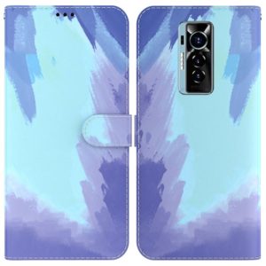 For Tecno Phantom X Watercolor Pattern Horizontal Flip Leather Phone Case(Winter Snow) (OEM)