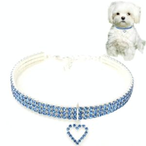Pet Supplies Elastic Love Cats And Dogs Accessories Pet Collars, Size:S(Blue) (OEM)