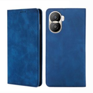For Honor X40i Skin Feel Magnetic Horizontal Flip Leather Phone Case(Blue) (OEM)