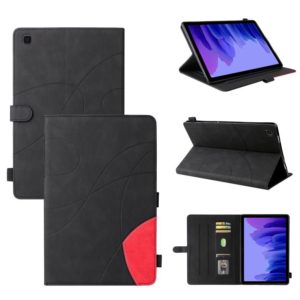 For Samsung Galaxy Tab A7 10.4 (2020) T505/T500 Dual-color Splicing Horizontal Flip PU Leather Case with Holder & Card Slots & Sleep / Wake-up Function(Black) (OEM)