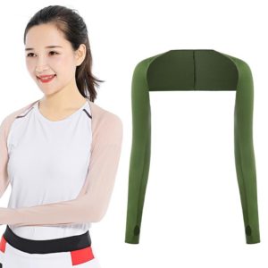Golf Sunscreen Shawl Sleeves Outdoor Sports Cycling Ice Silk One Word Raglan Sleeves, Size: One Code(Military Green) (OEM)