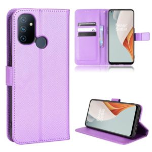 For OnePlus Nord N100 Diamond Texture Leather Phone Case(Purple) (OEM)