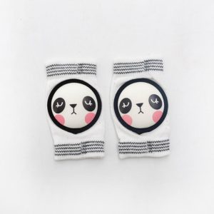 Baby Knee Pads Summer Mesh Thin Cotton Baby Crawling Anti-Fall Elbow Knee Pads Suitable Age: 0-4 Years Old(Black White Panda) (OEM)