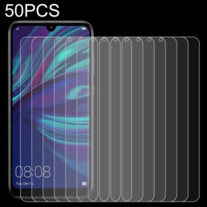 50 PCS 0.26mm 9H 2.5D Tempered Glass Film for Huawei Y7 2019, No Retail Package (OEM)