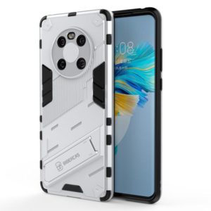 For Huawei Mate 40 Punk Armor 2 in 1 PC + TPU Shockproof Case with Invisible Holder(Silver) (OEM)