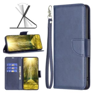 For Infinix Smart 6 Lambskin Texture Pure Color Flip Leather Phone Case(Blue) (OEM)