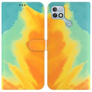 For Infinix Hot 10i / Smart 5 Pro X659B / PR652B / S658E Watercolor Pattern Horizontal Flip Leather Phone Case(Autumn Leaf Color) (OEM)