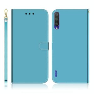 For Xiaomi Mi CC9e / A3 Imitated Mirror Surface Horizontal Flip Leather Case with Holder & Card Slots & Wallet & Lanyard(Blue) (OEM)