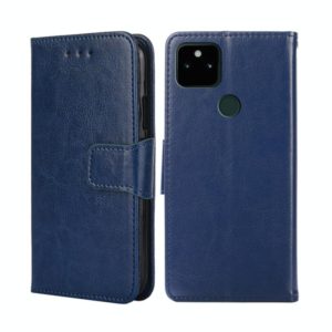 For Google Pixel 5A Crystal Texture Leather Phone Case(Royal Blue) (OEM)