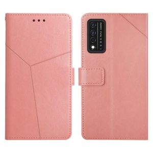 For T-Mobile Revvl V+ 5G Y Stitching Horizontal Flip Leather Phone Case(Rose Gold) (OEM)