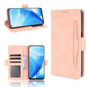 For OnePlus Nord N200 5G Skin Feel Calf Pattern Horizontal Flip Leather Case with Holder & Card Slots & Photo Frame(Pink) (OEM)
