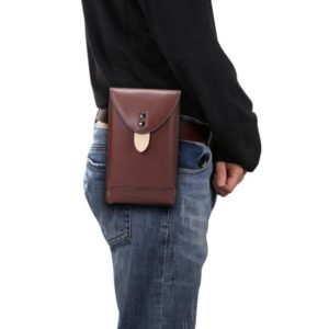 For 5.4 Inch or Below Smartphones Mobile Phone Universal Fanny Pack Leisure Sports Phone Case(Brown) (OEM)