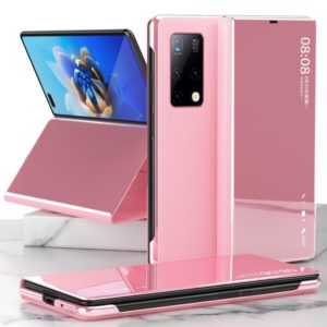For Huawei Mate X2 Electroplated Mirror Protective Case with Holder(Pink) (OEM)