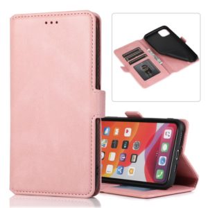 For iPhone 11 Pro Max Retro Magnetic Closing Clasp Horizontal Flip Leather Case with Holder & Card Slots & Photo Frame & Wallet(Rose Gold) (OEM)