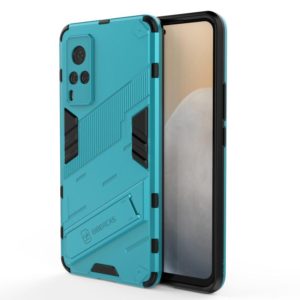 Punk Armor 2 in 1 PC + TPU Shockproof Case with Invisible Holder For vivo X60 5G(Blue) (OEM)