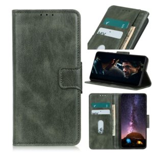 For OnePlus 9 Mirren Crazy Horse Texture Horizontal Flip Leather Case with Holder & Card Slots & Wallet(Dark Green) (OEM)