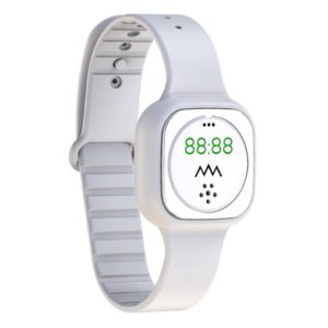 F9 Outdoor Silica Gel Mosquito Repellent Wristband with Clock(White) (OEM)