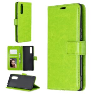 For Sony Xperia 5 Crazy Horse Texture Horizontal Flip Leather Case with Holder & Card Slots & Wallet & Photo Frame(Green) (OEM)