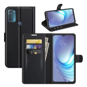 For Motorola Moto G50 Litchi Texture Horizontal Flip Protective Case with Holder & Card Slots & Wallet(Black) (OEM)