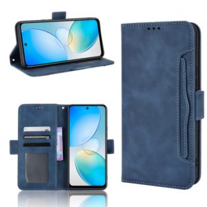 For Infinix Hot 12 Skin Feel Calf Texture Card Slots Leather Phone Case(Blue) (OEM)