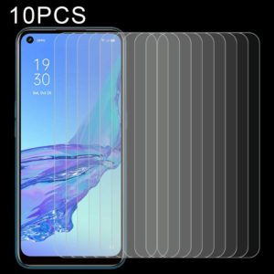 For OPPO A53 10 PCS 0.26mm 9H 2.5D Tempered Glass Film (OEM)
