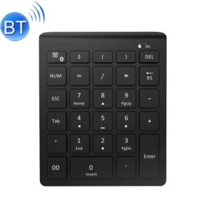 BT302 28 Keys Laptop Mini Wireless Keyboard, Spec: Bluetooth (Black) (OEM)