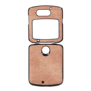 For Motorola Razr 5G Brugg Texture PU+TPU+PC Shockproof Phone Case(Khaki) (OEM)
