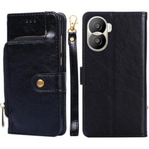 For Honor X40i Zipper Bag Leather Phone Case(Black) (OEM)