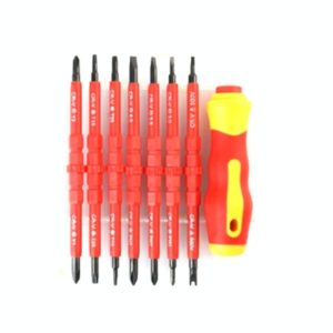7 in 1 Bit Insulation Multipurpose Repair Tool Screwdriver Set(Red) (OEM)