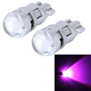 10 PCS T10 1W 50LM Car Clearance Light with SMD-3030 Lamp, DC 12V(Pink Light) (OEM)