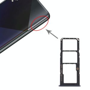 For Samsung Galaxy A50s SM-A507 SIM Card Tray + SIM Card Tray + Micro SD Card Tray (Black) (OEM)