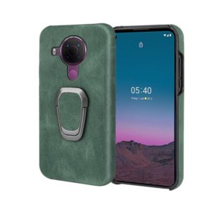 For Nokia 5.4 Ring Holder PU Phone Case(Dark green) (OEM)