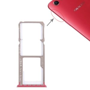 For OPPO A1 2 x SIM Card Tray + Micro SD Card Tray (Red) (OEM)