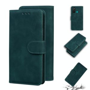 For Infinix Hot 9 X655C / Note 7 Lite Skin Feel Pure Color Flip Leather Phone Case(Green) (OEM)