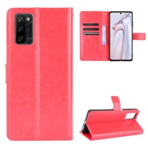 For Blackview A100 Crazy Horse Texture Horizontal Flip Leather Case with Holder & Card Slots & Lanyard(Red) (OEM)