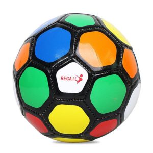 REGAIL No. 2 Intelligence PU Leather Wear-resistant Colorful Football for Children, with Inflator (REGAIL) (OEM)
