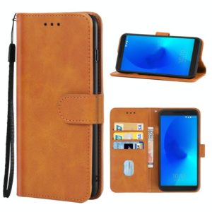 Leather Phone Case For Alcatel 3 2018(Brown) (OEM)
