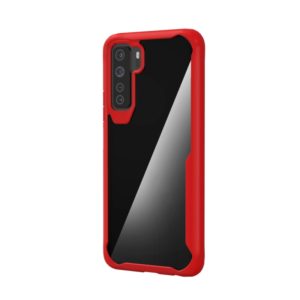 For Huawei Nove 7 SE Transparent PC + TPU Full Coverage Shockproof Protective Case(Red) (OEM)