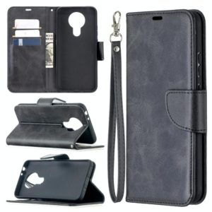 For Nokia 3.4 Retro Lambskin Texture Pure Color Horizontal Flip PU Leather Case with Holder & Card Slots & Wallet & Lanyard(Black) (OEM)