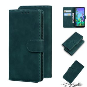 For LG K50 / Q60 Skin Feel Pure Color Flip Leather Phone Case(Green) (OEM)