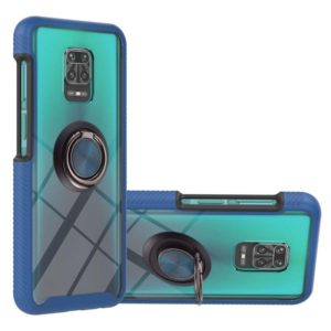 For Xiaomi Redmi Note 9S / Redmi Note 9 Pro / Redmi Note 9 Pro Max Starry Sky Solid Color Series Shockproof PC + TPU Protective Case with Ring Holder & Magnetic Function(Blue) (OEM)