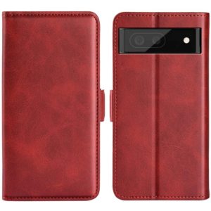 For Google Pixel 7 Dual-side Magnetic Buckle Leather Phone Case(Red) (OEM)