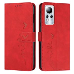 For Infinix Note 11 Skin Feel Heart Pattern Leather Phone Case(Red) (OEM)